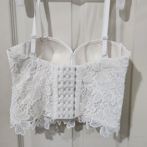 White Lace Bustier Top - Picture 2 of 4